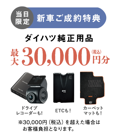 ダイハツ純正用品30,000円分